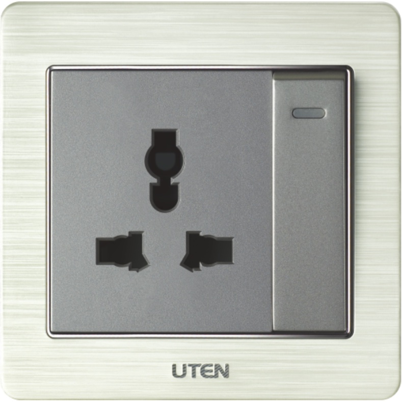Bộ ổ cắm điện 2 chấu và 3 chấu uten V6.0GZ