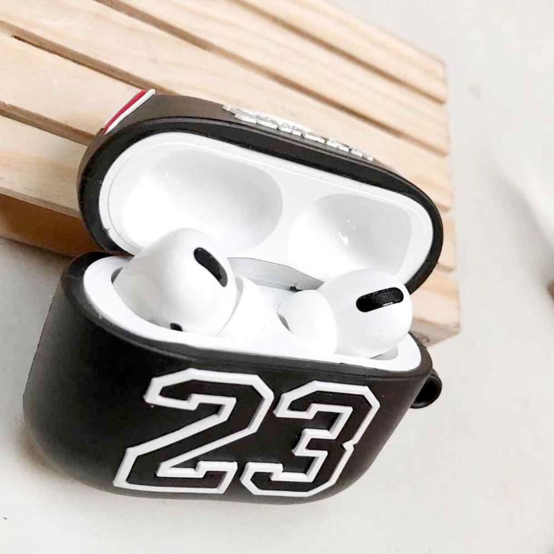 Case Airpods bóng rổ Jordan 23, vỏ ốp đựng bảo vệ tai nghe bluetooth Airpod 1 2 Pro