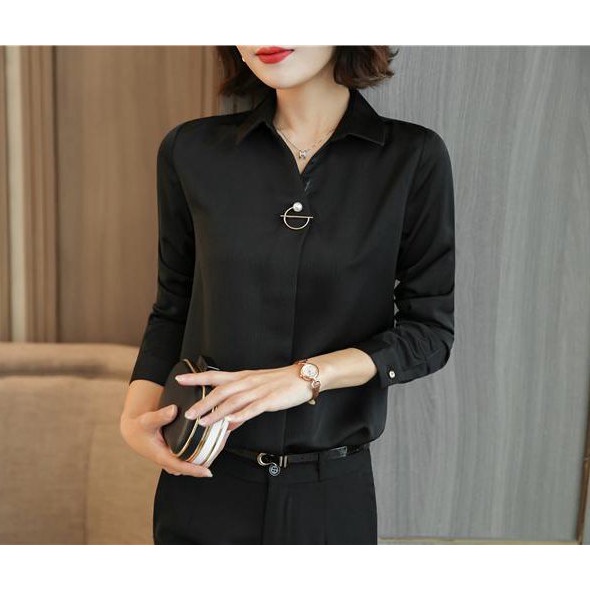 ÁO KIỂU SƠ MI NỮ TAY DÀI CÔNG SỞ THỜI TRANG ĐẸP𝑭𝑹𝑬𝑬𝑺𝑯𝑰𝑷[Giá gốc tận xưởng] ÁO KIỂU NỮ CÔNG SỞ