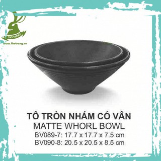 [Ưa Chuộng] Tô Bán Phở Hình Tam Giác Cao Cấp Màu Đen Nhám 20.5cm SRITHAI SUPERWARE BV090-8 DN - Chính Hãng