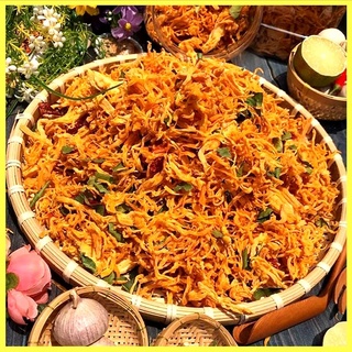 Khô gà cay lá chanh nhà làm gói 500g