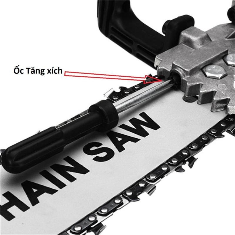 BỘ LƯỠI CƯA XÍCH CHAIN SAW - LƯỠI CƯA XÍCH GẮN MÁY MÀI - TRA DẦU TỰ ĐỘNG - CHẮN BẢO VỆ BẰNG SẮT