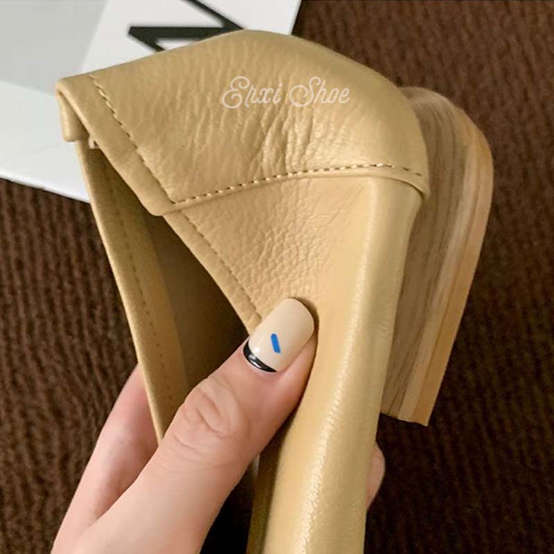 Oeteo Giày Búp Bê Đế Thấp Màu Sắc Xinh Xắn Cho Nữ