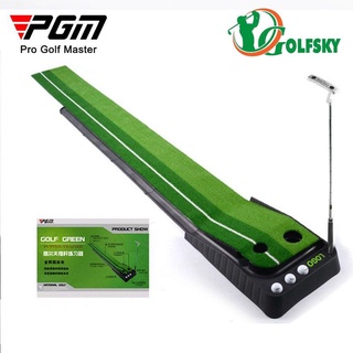 (Tặng Bóng Golf) Thảm Put Nhựa Dài 300cm Có Ray Trượt Bóng chính hãng PGM