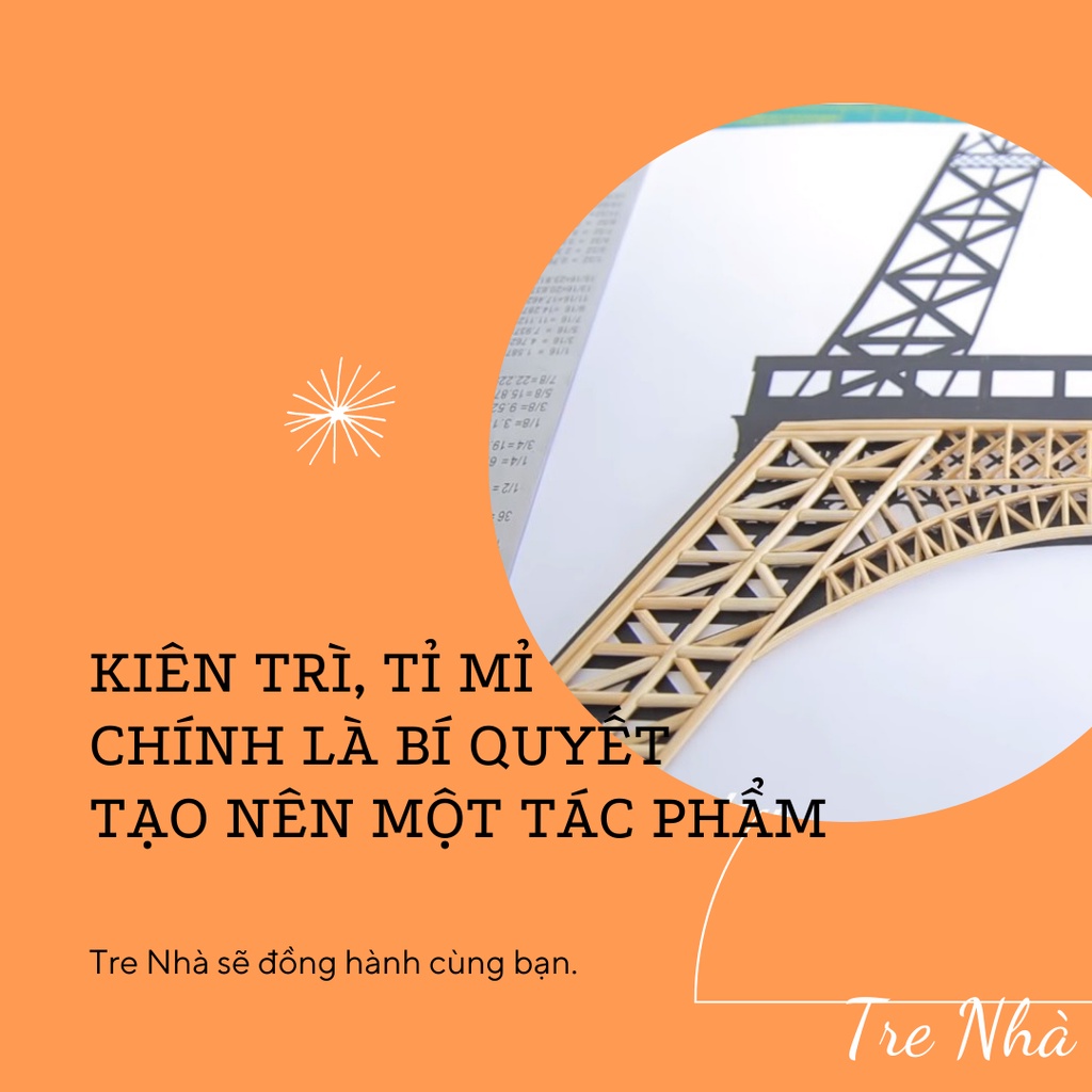 Bộ KIT làm tháp Eiffel bằng tăm tre