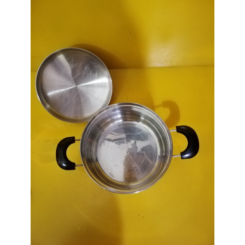 Nồi inox nội địa Nhật, size 21cm, cao 10cm (mã 649), Dùng được bếp từ