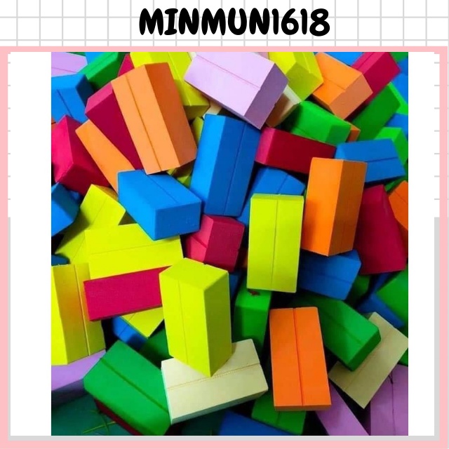 Gạch xốp xây dựng cho bé an toàn đóng gói 1kg MINMUN1618