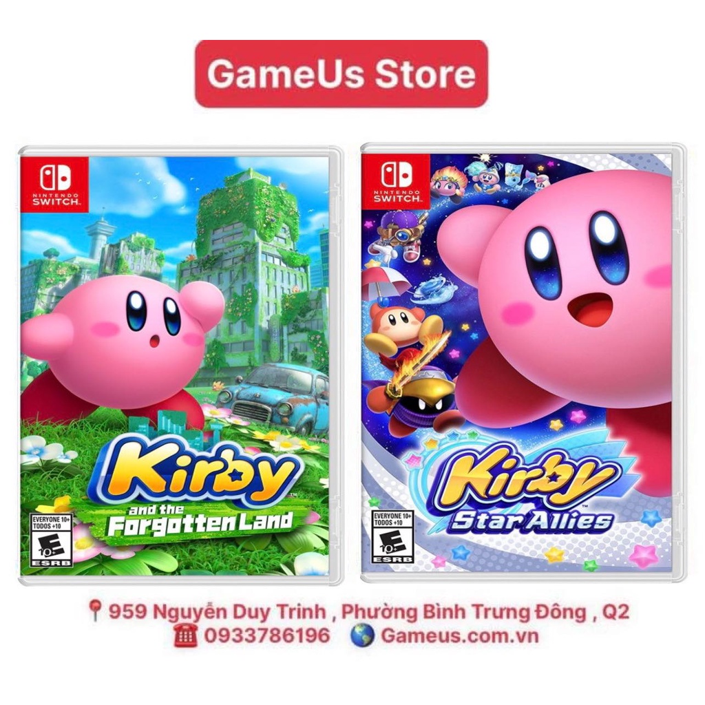 Game Nintendo Switch : Kirby Star Allies / Forgotten Land New Hệ US