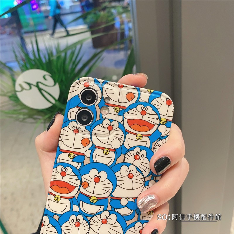 Toàn Bộ Ốp Điện Thoại Silicon Chống Sốc Bảo Vệ Màn Hình In Hình Doraemon Đáng Yêu Cho Iphone12 Pro I11 Xs Max Xr I8 I7Plus