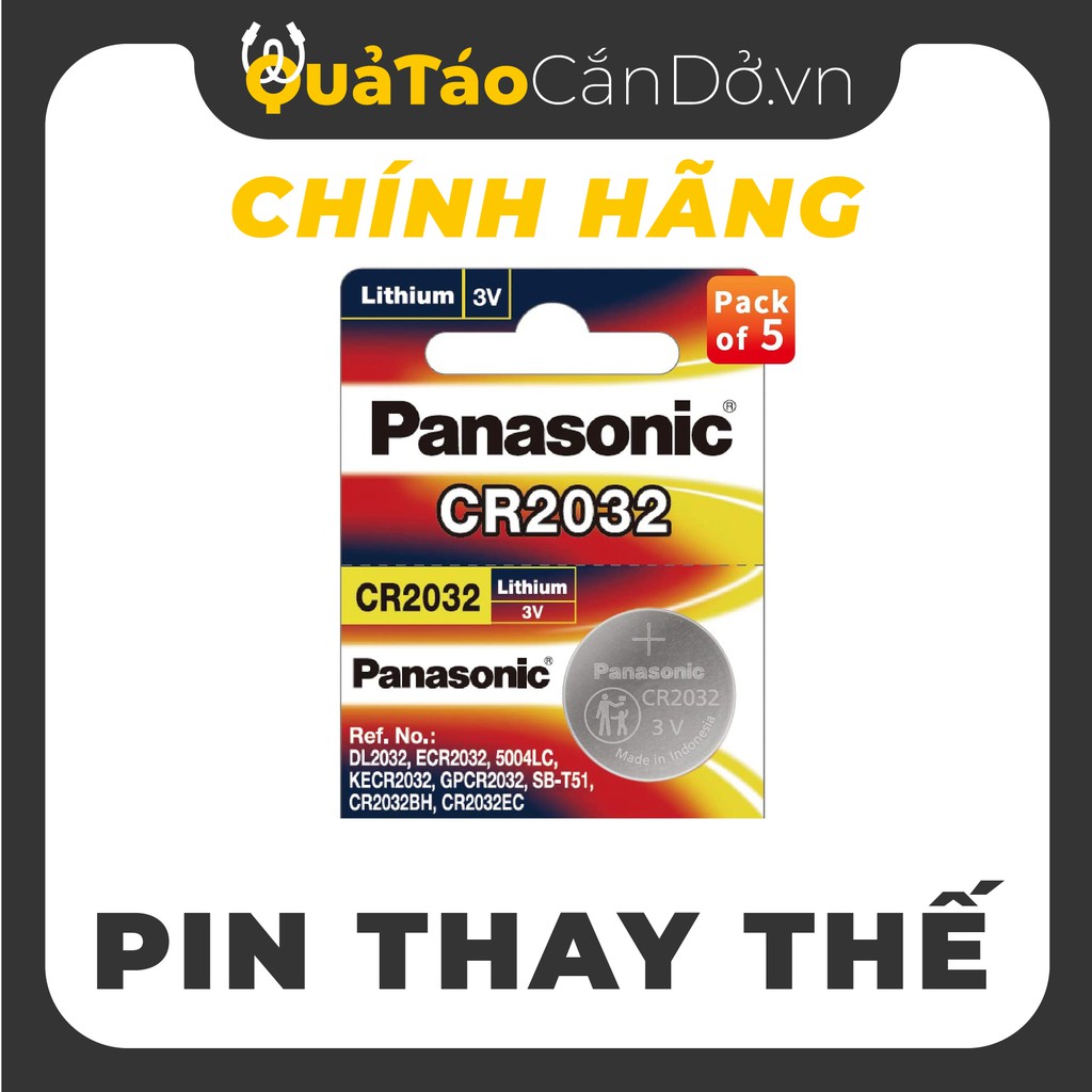 Pin thay thế cho Airtag - Panasonic CR2032, pin khuy áo cúc áo nút áo Made in INDONESIA chất lượng cao CHÍNH HÃNG