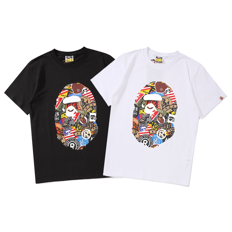 Áo Thun Tay Ngắn In Hình Thời Trang Mùa Hè 2020ss Bape Size M-xxl Cho Cặp Đôi