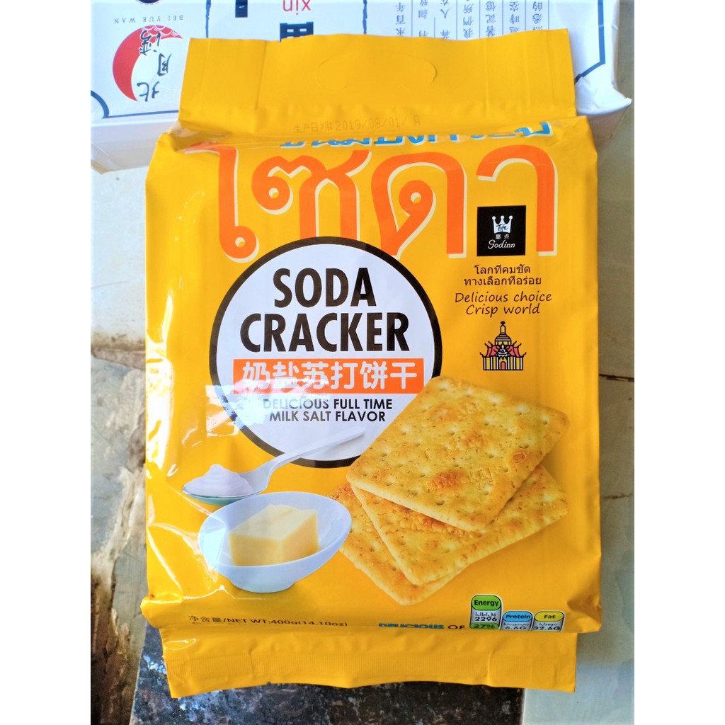 [Mã GROSALEHOT giảm 8% đơn 250K] Bánh quy mặn Thái Lan siêu ngon hiệu Soda Cracker 400gr | BigBuy360 - bigbuy360.vn