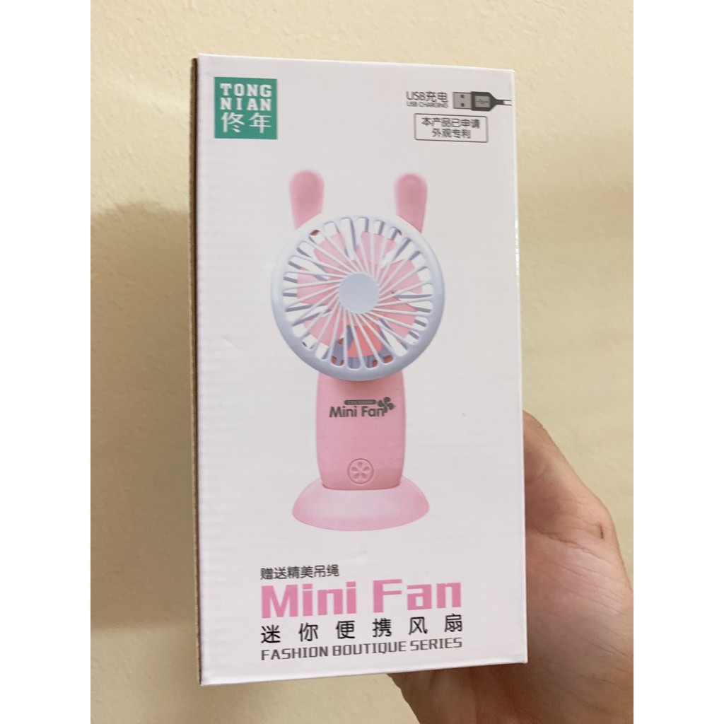 Quạt mini cầm tay tích điện - Quạt để bàn tích điện- Mã 13