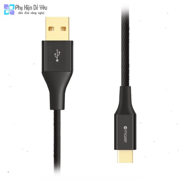 Cáp USB-A to USB-C Mazer ALU.DURA.TEK 2m [PHÂN PHỐI CHÍNH HÃNG, BẢO HÀNH 5 NĂM]