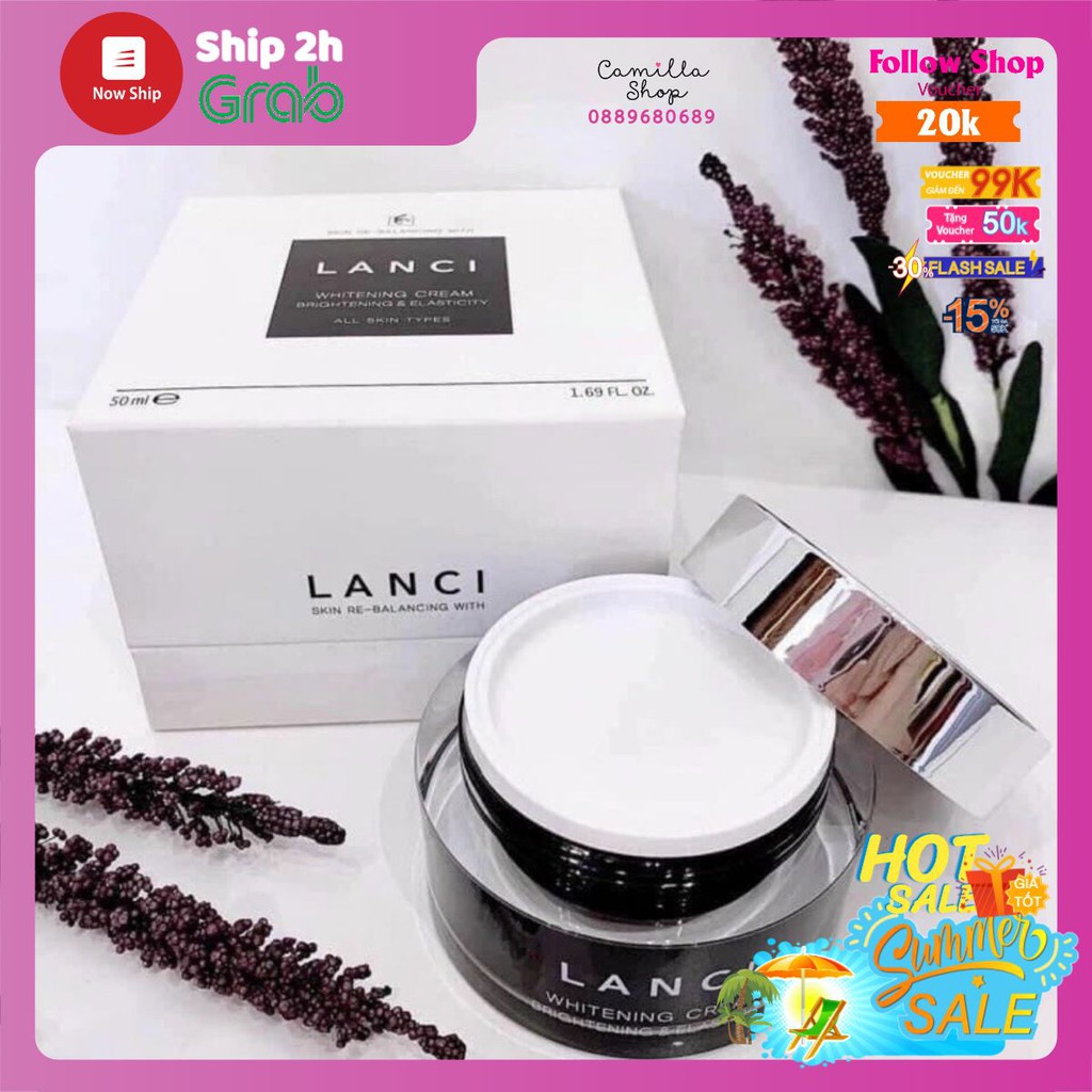 Kem face ngày Lanci dưỡng trắng da căng mịn