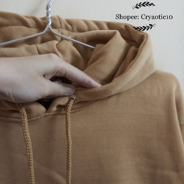 [ĐỦ SIZE - Kèm hình thật] Áo hoodie trơn nỉ dày màu kem màu tan basic hoodie unisex | WebRaoVat - webraovat.net.vn