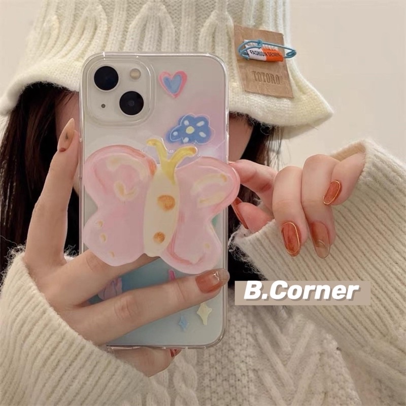 Ốp Điện Thoại Kèm Chống Lưng Hình Bướm - CAS2255