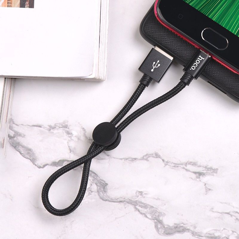 Cáp Sạc Nhanh Micro-USB Hoco X35 Ngắn 25CM - Cho Android, Samsung, Xiaomi, Oppo,... [CHÍNH HÃNG]