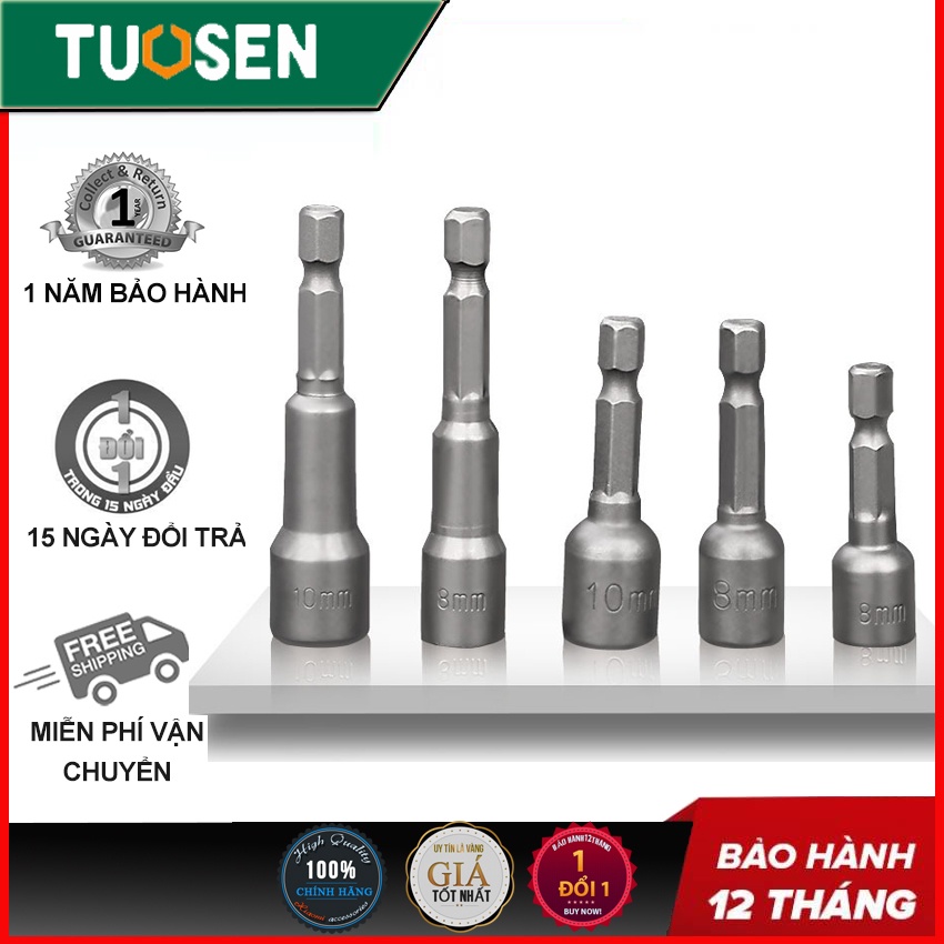 Bộ 5 đầu lục giác cho máy vặn ốc, bắt vít TUOSEN