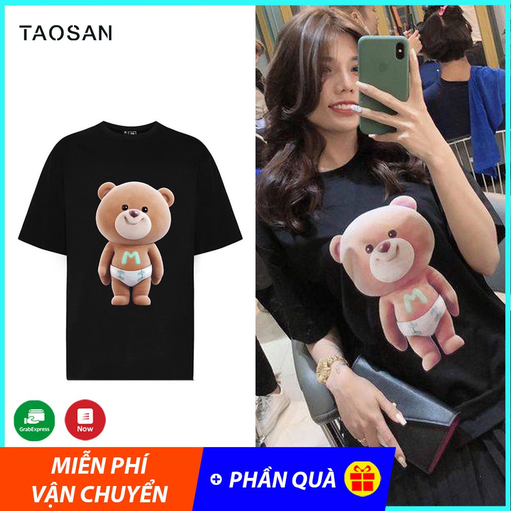 Áo phông nelly nữ vải cotton form rộng thoáng mát thun nam Freesize Taosan