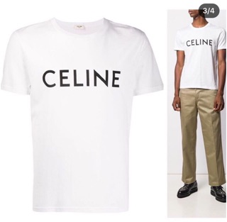 CL - ÁO THUN NAM NỮ COTTON CELINE, ĐEN VÀ TRẮNG IN LOGO, ĐỦ TAGS, CAO CẤP, VẢI DÀY, MENSWEAR WOMENSWEAR TSHIRT