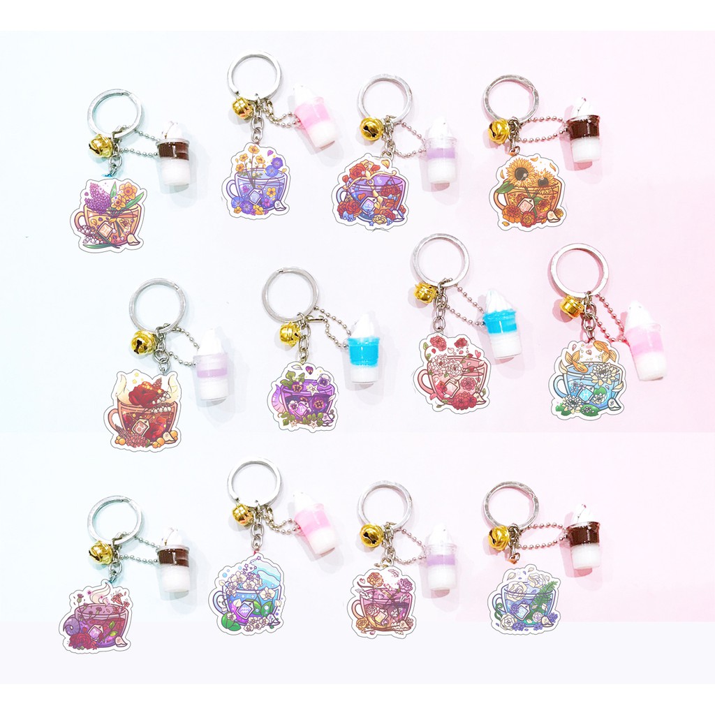 Móc khoá 12 cung hoàng đạo ly kem MKK10 móc khoá kaws cute dễ thương hoạt hình thần tượng