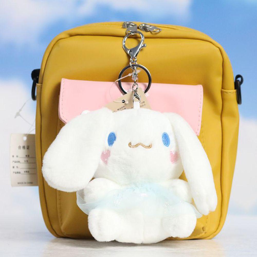 LANFY Búp Bê Cinnamoroll Nhồi Bông Treo Chìa Khóa / Ba Lô / Hành Lý Hình Nhân Vật Anime Dễ Thương Dùng Làm
