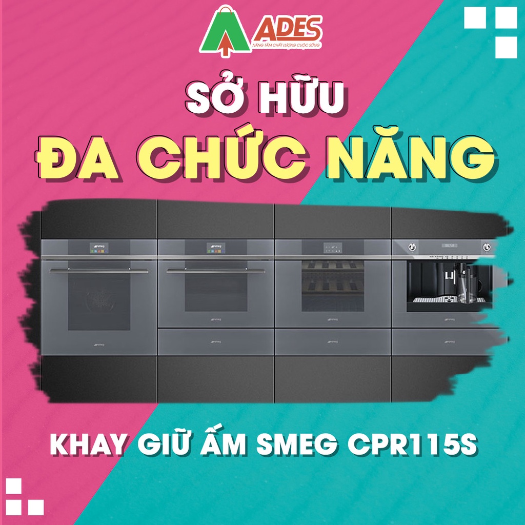 [Mã 154ELSALE2 giảm 7% đơn 300K] Khay giữ ấm Smeg CPR115S - Bảo Hành Chính Hãng