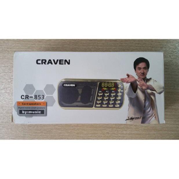 Loa đài Craven nghe thẻ nhớ, USB, FM, Máy nghe nhạc mini Tắm Ngôn Ngữ Caraven CR 853 2 Pin