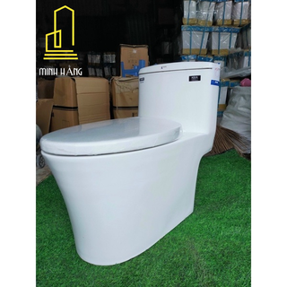Bồn cầu một khối sứ tráng men chống bám bẩn cao cấp, cầu một khối giá rẻ.