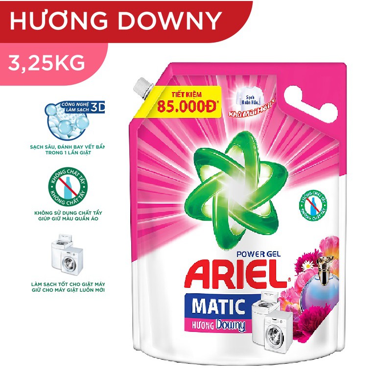 COMBO 3 túi nước giặt Ariel Đam mê 3.25kg