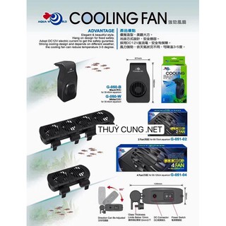 Quạt 2 làm mát bể cá Aqua World