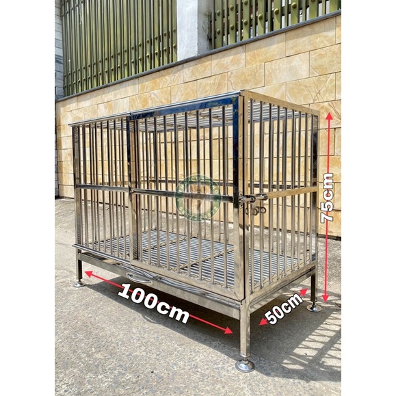 Chuồng Chó Inox Cao Cấp Siêu Bền Đẹp cho Chó 5kg -10kg