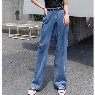 HOT  Quần Suông Dài Bigsize Nữ - Basic - Lưng Siêu Cao / Quần Jean Đen Đậm Sáng