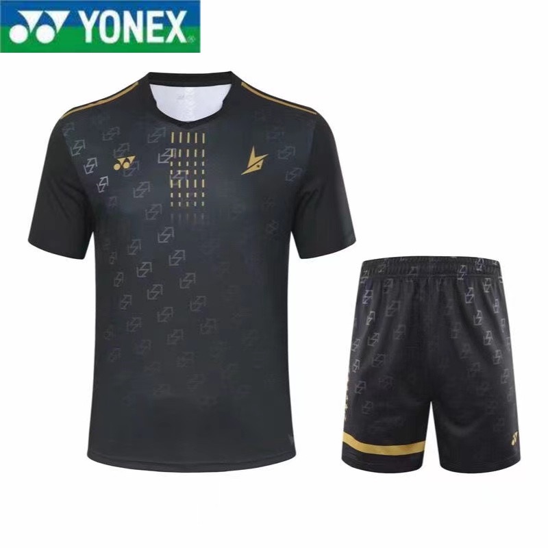 Bộ Quần Áo Chơi Cầu Lông Tay Ngắn Cổ Tròn Nhanh Khô Thời Trang Mùa Hè Cho Nam Nữ