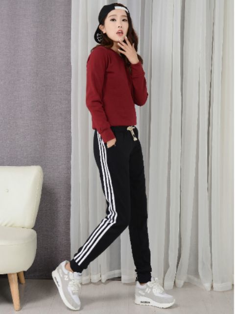 [Mã SKAMSALEP6 giảm 10% TỐI ĐA 100K đơn150K] 40 - 95kg Quần JOGGER 3 sọc có bo Nam Nữ bigsize | BigBuy360 - bigbuy360.vn