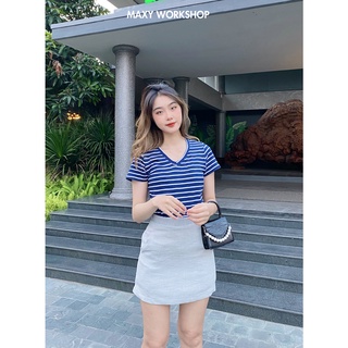 Áo thun cổ tim V neck basic tee Maxy Workshop