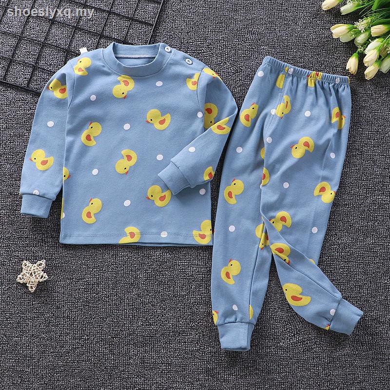 Bộ Đồ Mặc Ở Nhà Dài Tay Vải Cotton Cho Bé