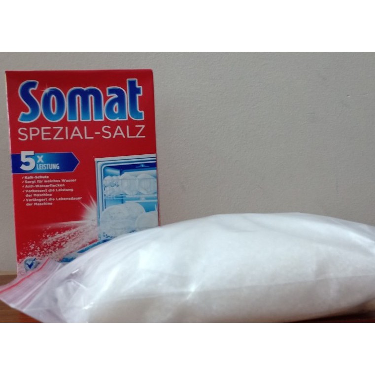 Muối lẻ Somat 1kg Đức cho máy rửa chén bát - loại rời không hộp