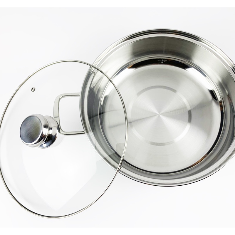 Nồi lẩu inox 1 đáy cao cấp Fivestar H.T Cook nắp kính 26cm / 28cm dùng được bếp từ , gas , hồng ngoại