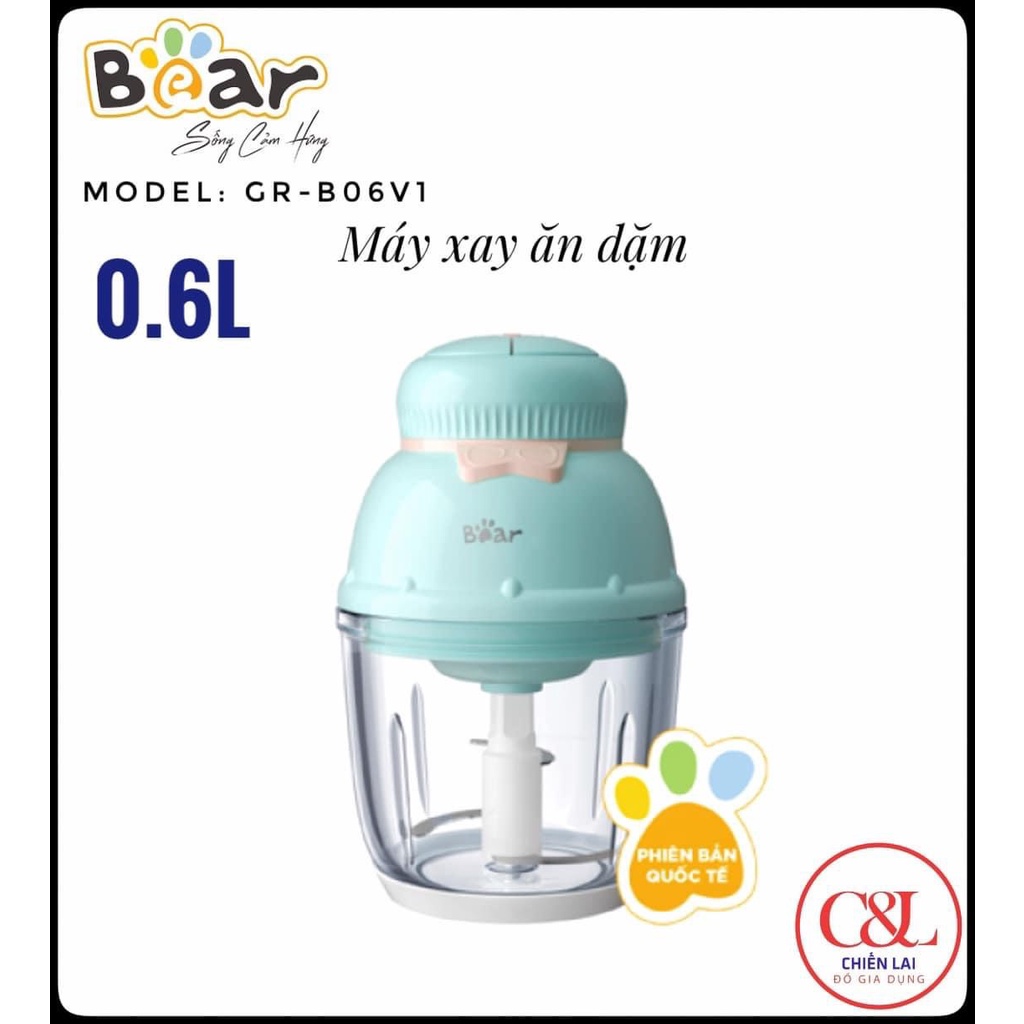 Máy xay ăn dặm mini 0.6L Bear QSJ-C02K1 (GR-B06V1)_Hàng chính hãng