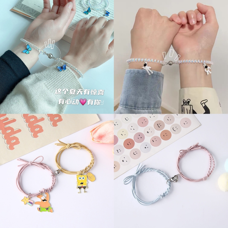 Douyin Cùng Một Phong Cách Phi Hành Gia Nam Châm Hút Lẫn Nhau Bút Chì Màu Shin-chan Dây Chun Nhỏ Dây Chun Bướm Trang Sức