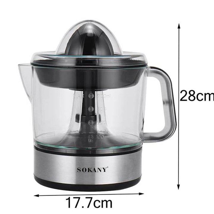 Máy vắt cam SOKANY JE-6230 dùng điện CHÍNH HÃNG dung tích 700ml, Máy vắt cam tự động