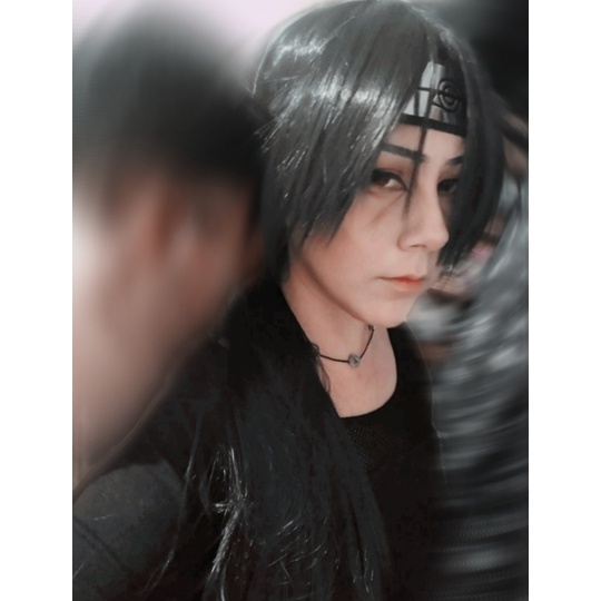 Bộ Tóc Giả Thẳng Dài Màu Đen Cosplay Nhân Vật Uchiha Itachi