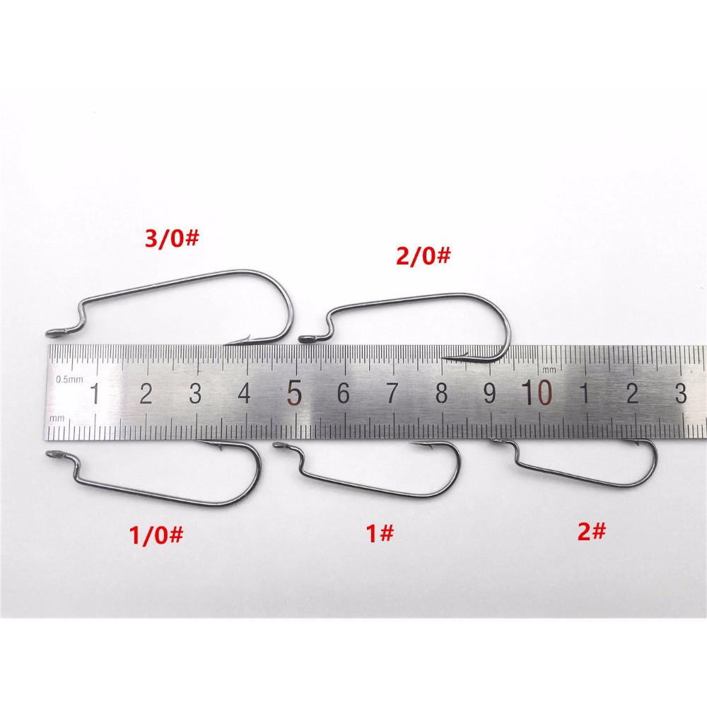Hộp 100 Lưỡi Câu Bằng Thép Các Bon Mềm 3 / 0#-2#