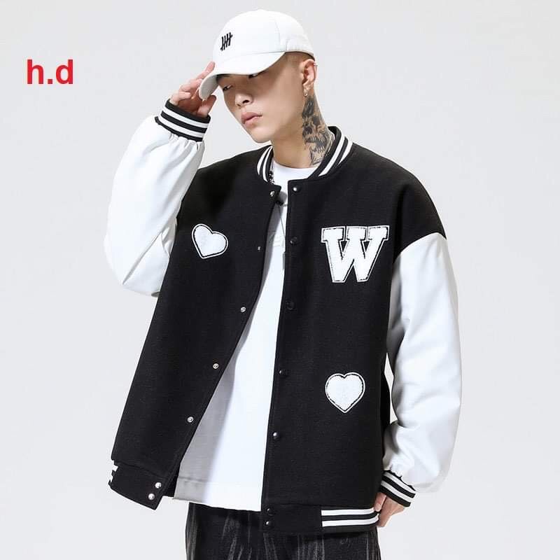 Áo khoác bomber Tim W, 08😍Chất gió mềm😍hàng 1 lớp cổ, tay áo và gấu áo có bo dệt xịn😍freesize 50kg🍀Unisex nam nữ