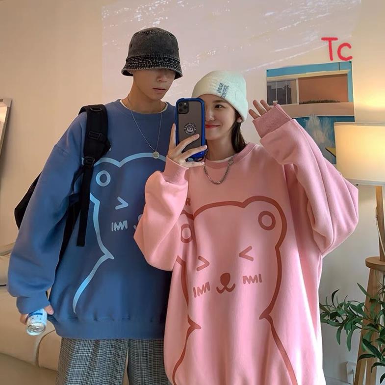 Áo nỉ dài tay Sweater gấu to TC