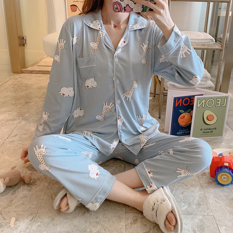 Đồ Bộ Nữ Pijama Tay Dài Quần Dài Cao Cấp Chất Dày Ấm YAN ROSE16 | BigBuy360 - bigbuy360.vn