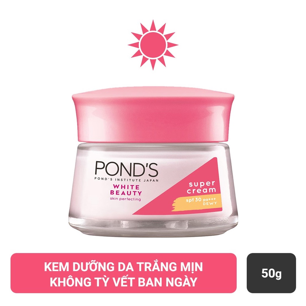 Kem Dưỡng Da Pond's Sáng Hồng Rạng Rỡ 50g White Beauty Super Night Cream