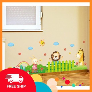 ⚡️𝗙𝗥𝗘𝗘𝗦𝗛𝗜𝗣⚡️ Decal dán tường chân tường thỏ